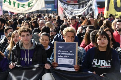 La marcha universitaria federal llevada a cabo en la ciudad de Rosario
