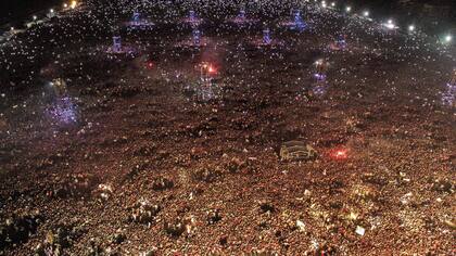 La marea de gente que asistió al show