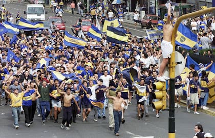 The human wave of Boca fans took over the streets of the federal capital
