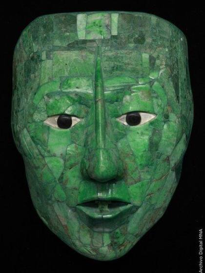 La máscara de jade en el rostro de Pakal también es considerada una pieza de alta manufactura artística (Foto: INAH)