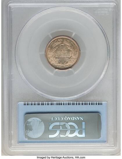 La mayoría de las monedas de 10 centavos "sin flecha" de 1873 acuñadas en Carson City fueron fundidas en el mismo año