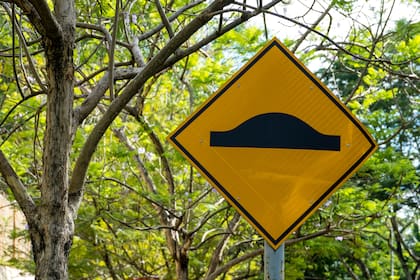 La mayoría de los reductores de velocidad cuentan con la señalización correspondiente