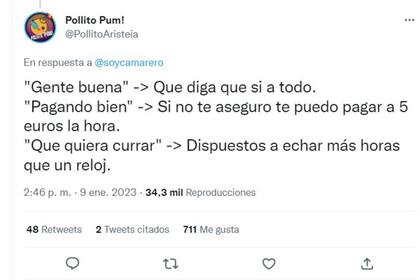 La mayoría de los tuits fueron críticos de la actitud del empleador