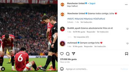 La mención del Manchester United a Lisandro Martínez