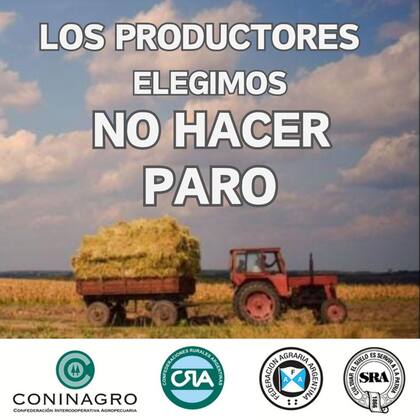 La Mesa de Enlace: "Los productores elegimos no hacer paro"