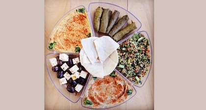 La mezze como la preparan en "El horno de medio oriente"