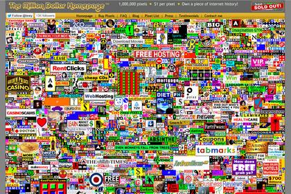 La Million Dollar Homepage: Alex Tew vendía en 2005 un foto de un megapixel a un dólar cada pixel