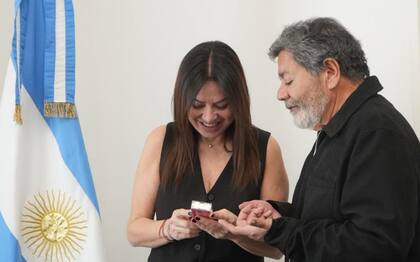La ministra de Capital Humano, Sandra Pettovello, recibió al jefe de la Uocra, Gerardo Martínez