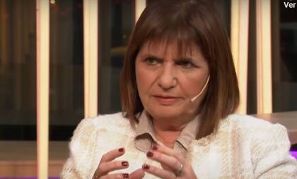 La ministra de Seguridad, Patricia Bullrich, entrevistada en TN