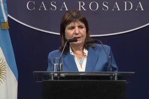 La ministra de Seguridad, Patricia Bullrich (Archivo)