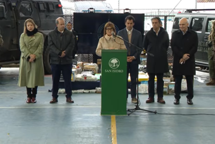 La ministra Patricia Bullrich presentó las estadísticas de secuestros de drogas