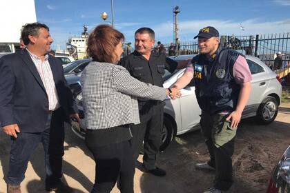 La ministra Patricia Bullrich y el comisario general Néstor Roncaglia encabezaron la presentación del operativo antidroga