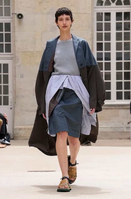 La modelo argentina Florencia Mayer para Kolor, en la Semana de la Moda masculina de París