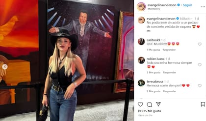 La modelo asistió a un concierto de vaqueros en su despedida de México