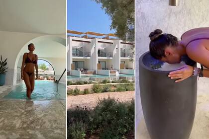 La modelo disfrutó de una tarde de spa en Ibiza