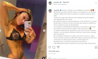 La modelo fitness comparte sus rutinas con sus seguidores de Instagram