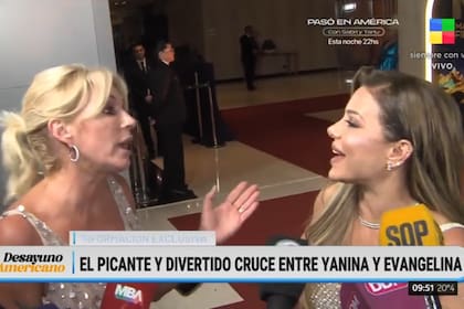 La modelo le pidió a la conductora que mostrara el video en el que presuntamente aparece con un hombre comprometido (Foto: Captura de TV / América)