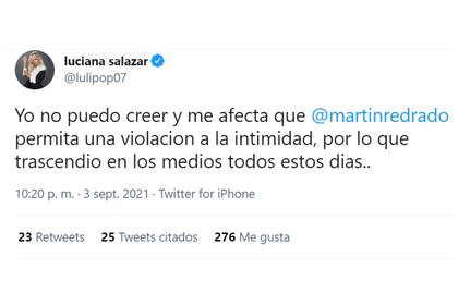 La modelo mostró su enojo a través de su cuenta de Twitter