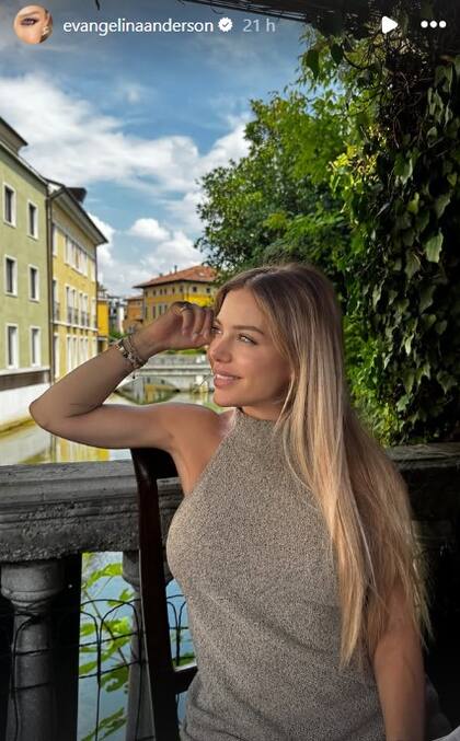 La modelo viajó junto a su familia al Viejo continente