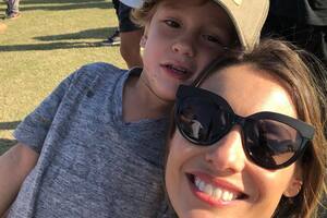 Pampita Ardohain junto a su novio y sus hijos bailaron en el Lollapalooza