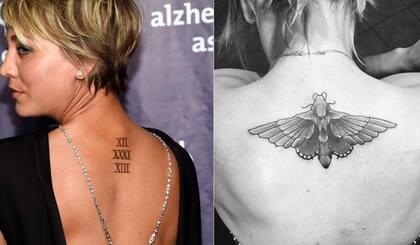La modificación de un tatuaje a veces es la mejor opción para que no se note ningún rastro del anterior y fue el caso de Keley Cuoco.