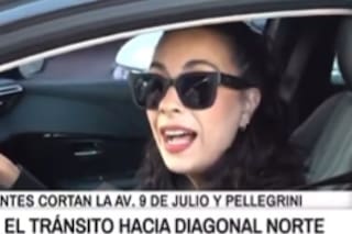 El furioso descargo de una conductora atrapada en el caos de la 9 de Julio