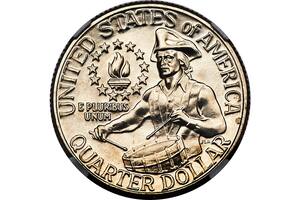 La moneda, actualmente en circulación, se lanzó para los 200 años de independencia de Estados Unidos