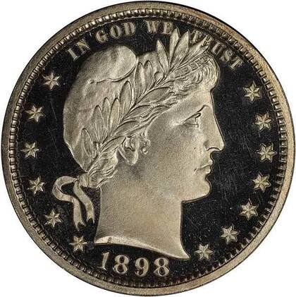 La moneda acuñada en 1898 en Filadelfia presenta la imagen de la Libertad