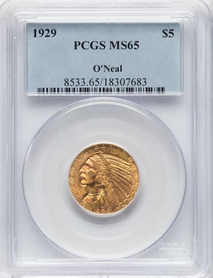 La moneda altamente cotizada contaba con la puntuación de MS65 por PCGS, uno de los rangos de conservación más altos