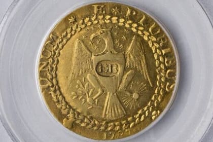 La moneda Brasher, Golpe de Pecho tenía un valor original de US$15, pero se vendió por US$2,415 millones y US$7,4 millones en los últimos 20 años