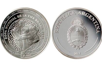 La moneda conmemorativa del Mundial 2014.