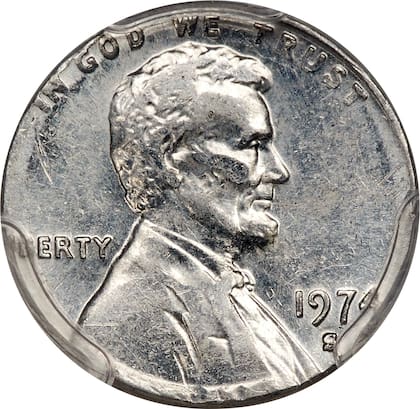 La moneda de 1974 lleva la imagen del 16.º presidente de Estados Unidos, Abraham Lincoln