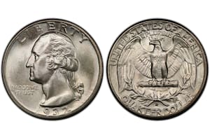 La moneda de 25 centavos con el busto de Washington de 1932 puede alcanzar valores elevados en el mercado de subasta