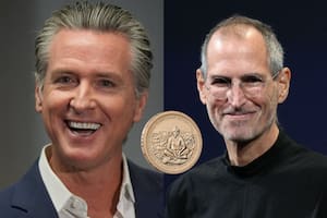 La moneda homenaje de Gavin Newsom a Steve Jobs que comienza a venderse en California