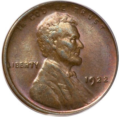 La moneda del centavo de Lincoln fue acuñada en 1922 por la casa de Denver