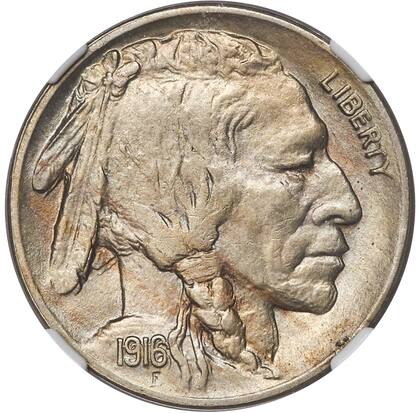 La moneda distintiva lleva el busto de un nativo americano, y su acuñación con el error de doble troquel la convirtió en una pieza única