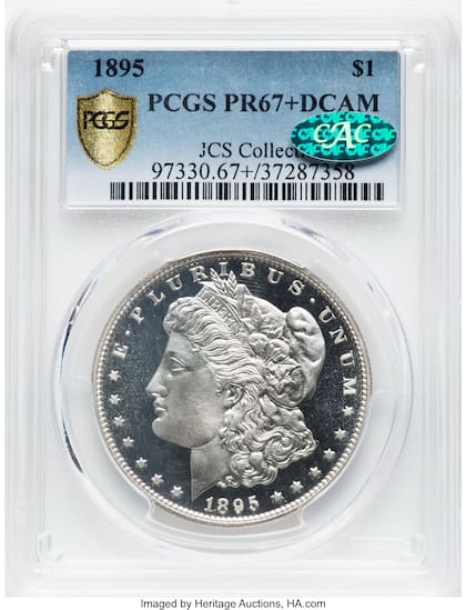 La moneda en subasta recibió la calificación de PR67 debido a su condición casi perfecta