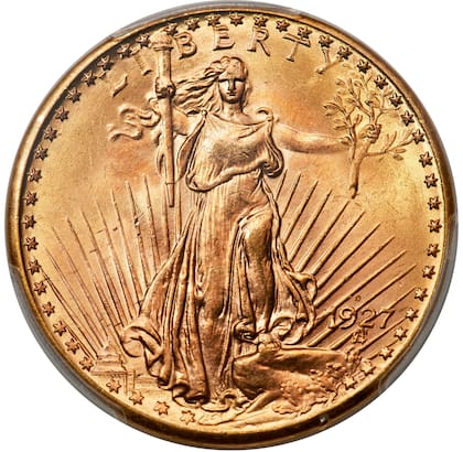 La moneda fue acuñada en Denver en 1927
