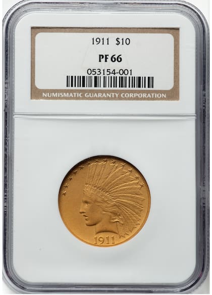 La moneda fue calificada como PR66 debido a su buen estado de conservación