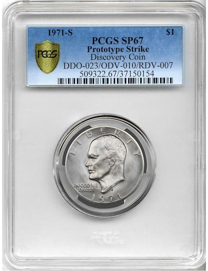 La moneda fue calificada como SP67 por PCGS debido a su estado de conservación y nitidez en el diseño