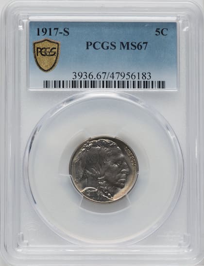 La moneda fue calificada por PCGS con MS67 debido a su buen estado de conservación
