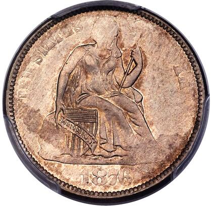 La moneda fue utilizada como prototipo de la serie conocida como "Liberty Seated"