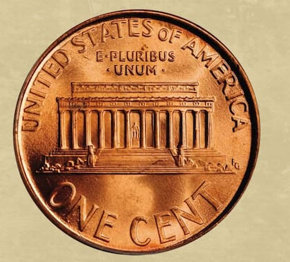 La moneda lleva en su reverso el monumento a Lincoln de Frank Gasparro