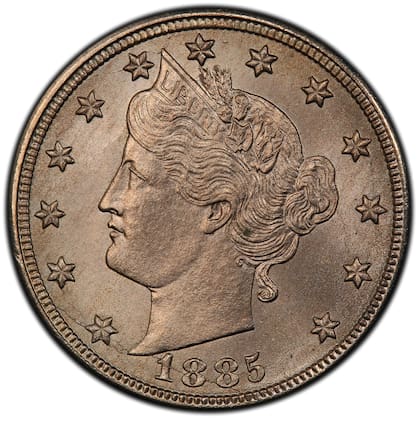 La moneda lleva la imagen de la Dama de Libertad y 13 estrellas