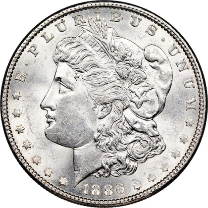 La moneda Morgan se caracteriza por tener la representación de la libertad en el anverso