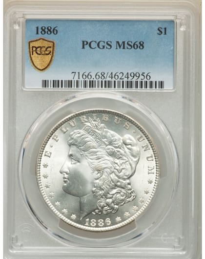 La moneda Morgan vendida por miles de dólares recibió un puntaje de conservación de MS68