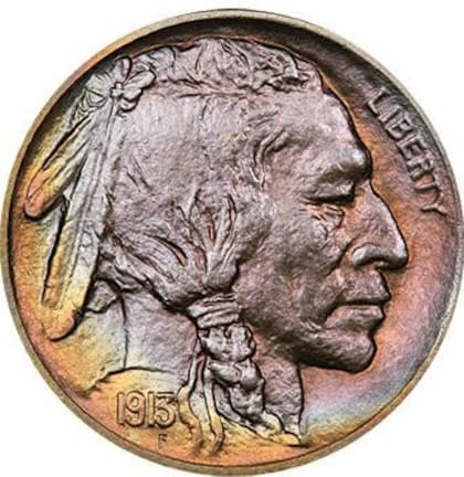 La moneda presenta la imagen de un nativo americano en el anverso