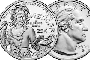 Así es la moneda de 25 centavos con la cara de Celia Cruz que circulará a partir de agosto en EE.UU.