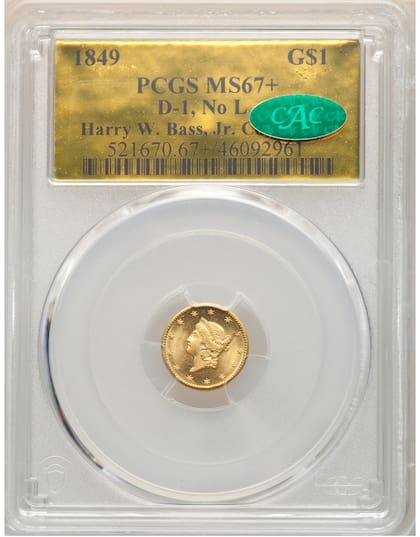 La moneda recibió la calificación de MS67+ una da las más altas del rango de conservación