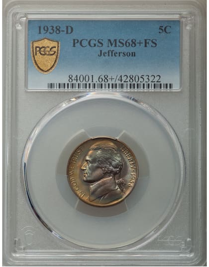 La moneda recibió la calificación de MS68+ por PCGS debido a su casi perfecto estado de conservación